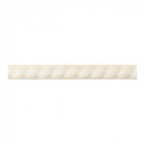 Liners Almond 1 in. x 6 in. Ceramic Rope Liner Trim Wall Tile