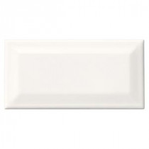 Prologue Superior White 3 in. x 6 in. Glazed Ceramic Bevel Wall Tile (9.6 sq. ft. / case)