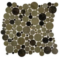 Orbit Woodland Circles 12 in. x 12 in. x 8 mm Mosaic Floor and Wall Tile