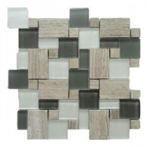 Opera Glass Bel Canto Light 12 in. x 12 in. x 7.9 mm Glass and Marble Mosaic Wall Tile (10 sq. ft. / case)