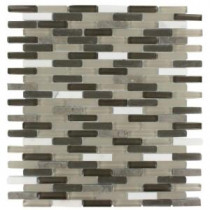 Cleveland Taylor Mini Brick 10 in. x 11 in. x 8 mm Mixed Materials Mosaic Floor and Wall Tile
