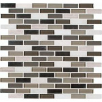 Silver Tip 12 in. x 12 in. Glass Stone Metal Blend Mesh-Mounted Mosaic Wall Tile
