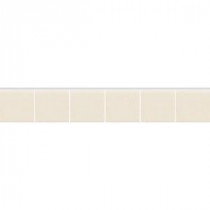 Keystones Unglazed Biscuit 2 in. x 12 in. x 6 mm Porcelain Mosaic Bullnose Floor and Wall Tile