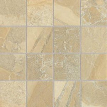 Ayers Rock Golden Ground 13 in. x 13 in. Glazed Porcelain Mosaic Floor and Wall Tile