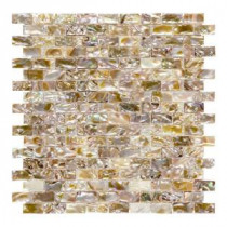 Pacific Coast 11-1/2 in. x 11-1/2 in. x 3 mm Shell Brick Mosaic Tile