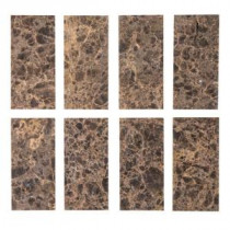 Emperador 3 in. x 6 in. Honed Marble Floor/Wall Tile (8 pieces / 1 sq. ft. / pack)