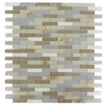 Cleveland Bainbridge Mini Brick 10 in. x 11 in. x 8 mm Mixed Materials Mosaic Floor and Wall Tile
