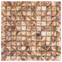 Duchess 11.75 in. x 12 in. x 8 mm Glass/Shell Mosaic Wall Tile