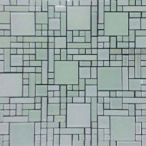Self Adhesive White 12 in. x 12 in. x 5 mm Glass Mosaic Tile