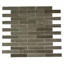 Big Brick Wooden Beige 3 in. x 6 in. x 8 mm Marble Mosaic Floor and Wall Tile Sample