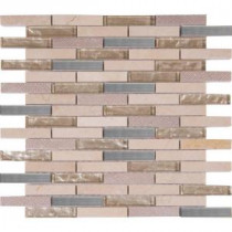 Vienna Blend 12 in. x 12 in. x 8 mm Glass Metal Stone Mesh-Mounted Mosaic Tile
