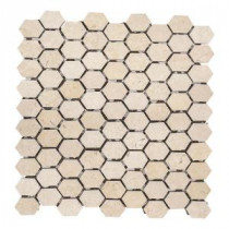 Creama Constellation 10-7/8 in. x 11-5/8 in. x 8 mm Marble Mosaic Tile