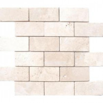 Bologna Chiaro 3 in. x 6 in. Tumbled Travertine Floor and Wall Tile (1 sq. ft. / case)