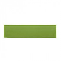Lime 3 in. x 12 in. Glass Wall Tile