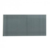 Contempo Blue Gray Polished Glass Mosaic Floor and Wall Tile - 3 in. x 6 in. x 8 mm Tile Sample