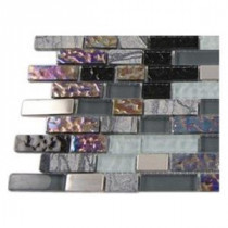 Seattle Skyline Blend Bricks Marble and Glass Tile Bricks - 6 in. x 6 in. x 8 mm Floor and Wall Tile Sample