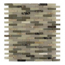 Cleveland Blanche Mini Brick 10 in. x 11 in. x 8 mm Mixed Materials Mosaic Floor and Wall Tile