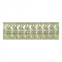 Cristallo Glass Peridot 3 in. x 8 in. Perennial Glass Accent Wall Tile