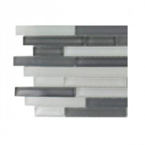Temple Midnight Glass Mosaic Floor and Wall Tile - 3 in. x 6 in. x 8 mm Tile Sample