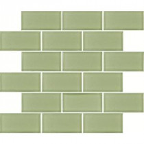 Mint Green Subway 12 in. x 12 in. x 8 mm Glass Mesh-Mounted Mosaic Tile