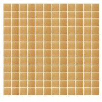 Spongez S-Light Brown-1409 Mosaic Recycled Glass 12 in. x 12 in. Mesh Mounted Floor & Wall Tile (5 sq. ft. / case)