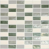 Coastal Keystones Caribbean Palm 12 in. x 12 in. x 6 mm Glass Mosaic Floor and Wall Tile