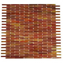 12 in. x 12 in. x 8 mm Glass Mosaic Floor and Wall Tile