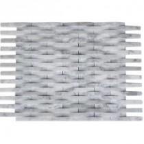 3D Reflex White Carrera 9 in. x 11.5 in. x 8 mm Marble Mosaic Wall Tile