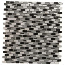 Paradox Space Mini Brick 11-1/4 in. x 12-1/4 in. x 8 mm Glass Mosaic Tile