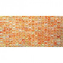 Breeze Passion Fruit Stained Glass Mosaic Floor and Wall Tile - 3 in. x 6 in. Tile Sample
