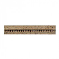 Fashion Accents Noce Bead 2-1/4 in. x 13 in. Travertine Chair Rail Wall Tile
