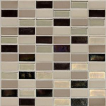 Coastal Keystones Sunset Cove 12 in. x 12 in. x 6 mm Glass Mosaic Floor and Wall Tile