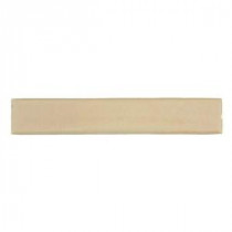 Hand-Painted Crema 1 in. x 6 in. Ceramic Pencil Liner Trim Wall Tile
