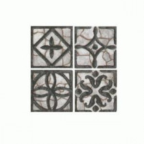 Fashion Accents Wrought Iron/Gray 2 in. x 2 in. Ceramic Accent Wall Tile