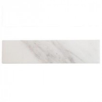 Brushed Oriental 2 in. x 8 in. x 8 mm Marble Mosaic Tile