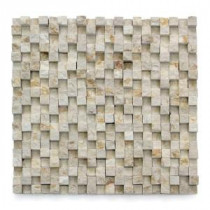 Cubist Cezanne 12 in. x 12 in. x 22.2 mm Marble Mesh-Mounted Mosaic Wall Tile (5 sq. ft. / case)