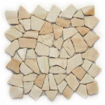 Indonesian Bamboo 12 in. x 12 in. x 6.35 mm Natural Stone Pebble Mesh-Mounted Mosaic Tile (10 sq. ft. / case)