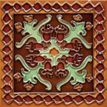 Hand-Painted Oaxaca Deco 6 in. x 6 in. Ceramic Wall Tile (2.5 sq. ft. / case)