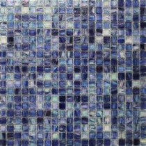 Breeze Blueberry Stained Glass Mosaic Wall Tile - 3 in. x 6 in. Tile Sample