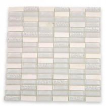 Contempo Condensation Blend Glass Mosaic Floor and Wall Tile - 3 in. x 6 in. x 8 mm Tile Sample
