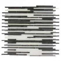 Tetris Stylus Basalt 11 in. x 13 in. x 8 mm Natural Stone Mosaic Floor and Wall Tile