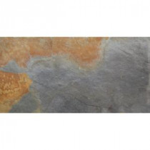 Peacock 12 in. x 24 in. Gauged Slate Floor and Wall Tile (10 sq. ft. / case)