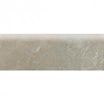 Sandalo Castillian Gray 2 in. x 6 in. Ceramic Radius Bullnose Wall Tile