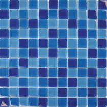 Blue Blend 12 in. x 12 in. x 8 mm Glass Mesh-Mounted Mosaic Tile (10 sq. ft. / case)