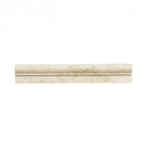 Cappuccino Crown 2 in. x 12 in. Marble Wall Tile