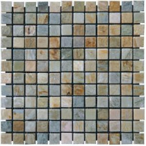 Horizon 12 in. x 12 in. x 10 mm Tumbled Quartzite Mesh-Mounted Mosaic Tile (10 sq. ft. / case)