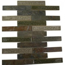 Roman Selection Emperial Slate 12 in. x 12 in. x 8 mm Glass Mosaic Floor and Wall Tile