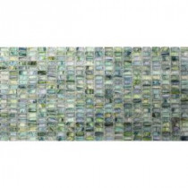 Breeze Green Tea Glass Mosaic Floor and Wall Tile - 3 in. x 6 in. Tile Sample