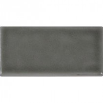 Dove Grey 3 in. x 6 in. Handcrafted Glazed Ceramic Wall Tile (1 sq. ft. / case)