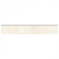 Chamber Cliff Straw 3 in. x 18 in. Glazed Ceramic Floor and Wall Bullnose Tile